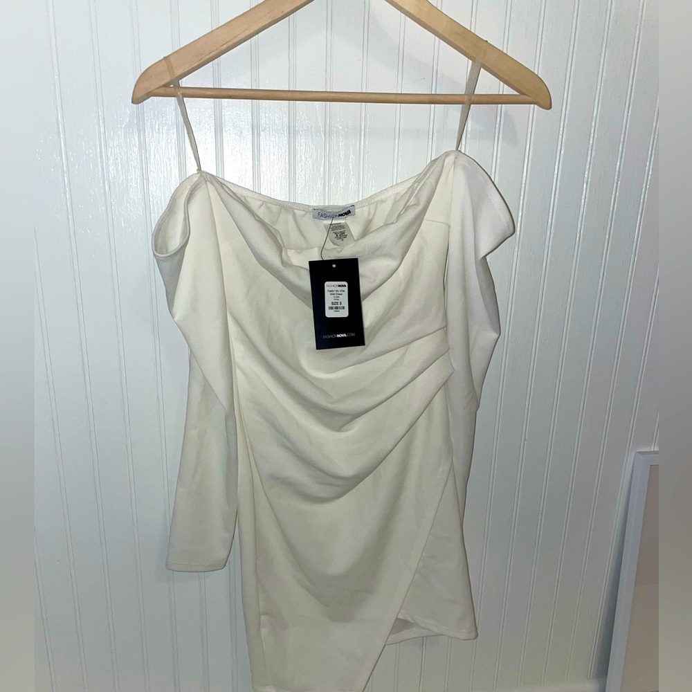 Off shoulder white dress